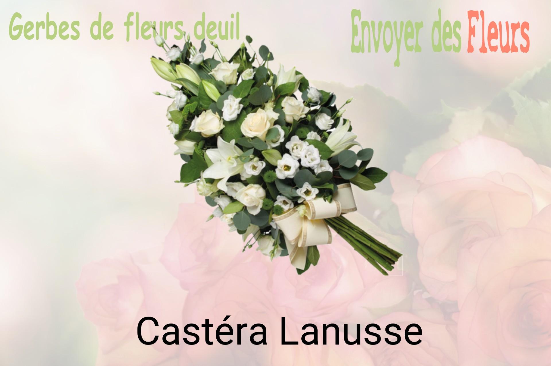 Gerbe de fleurs de deuil livrée à Castéra-Lanusse
